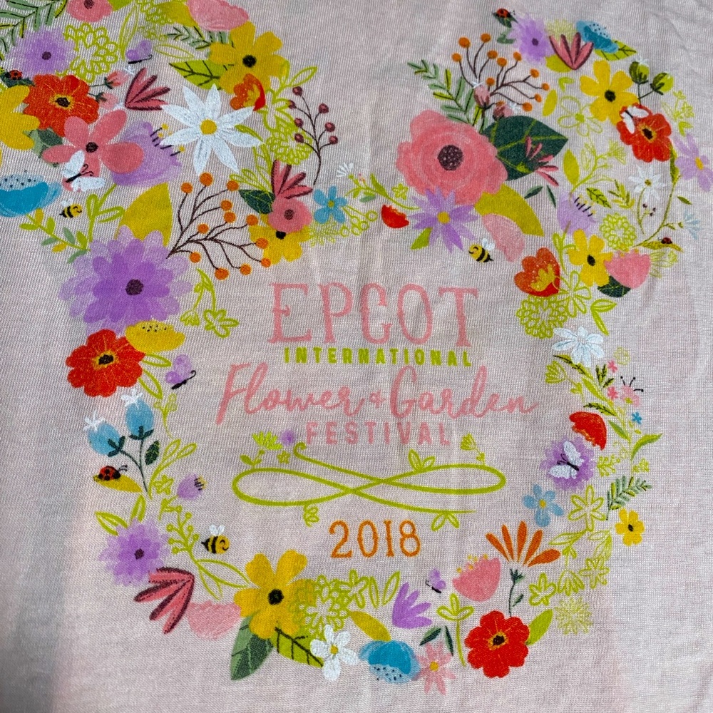 Disney Parks NWT Epcot 2018 Flower & Garden Festival Floral Mickey Graphic Tank